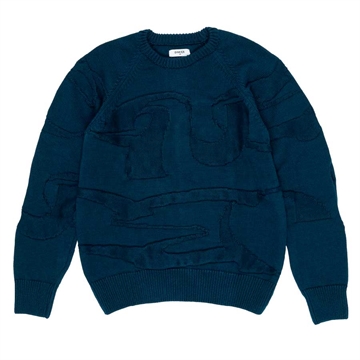 Dancer Sweater Knit Triple Logo Navy