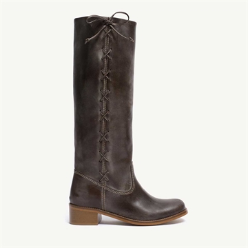 DICO støvler Ann Laces Dark Brown escovada leather 