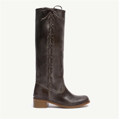DICO støvler Ann Laces Dark Brown escovada leather 