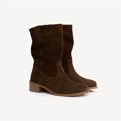 DICO Støvler Julia Calf Suede Dark Brown