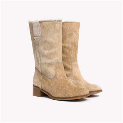 DICO Støvler Julia Cow Fur Beige Shades 