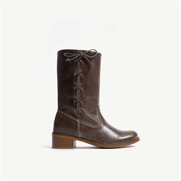 DICO Støvler Julia Laces Dark Brown Escovada leather 