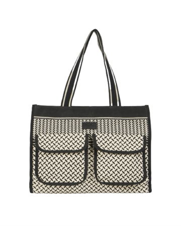 Lala Berlin Tote East West Cassis Heritage Offwhite/Black