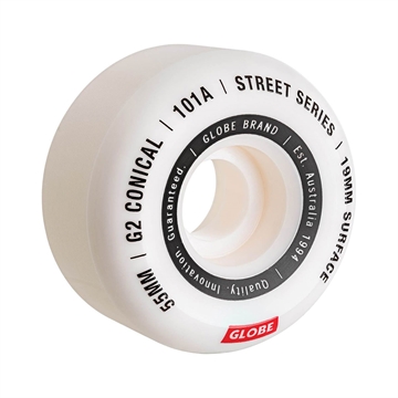 Globe Skateboard Wheels G2 Conical Street 101 White 4-pack