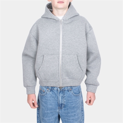 Grunt Hebona Scuba Zip Cardigan Light Grey Melange