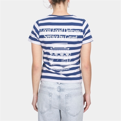 Grunt Gani Stripe SS Tee Dark Blue