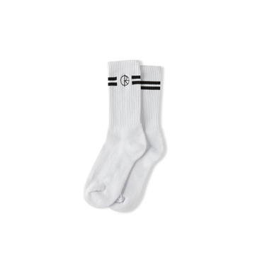 Polar Skate Co Socks Stroke Logo White