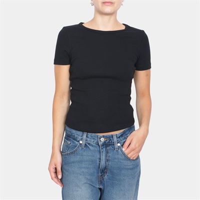 JJXX Girl Frankie Rib Tee Black