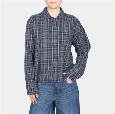 JJXX Asta Clean Check Shirt Night Sky / Blanc
