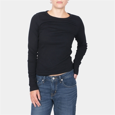JJXX Girl Freya LS Rib Tee Black