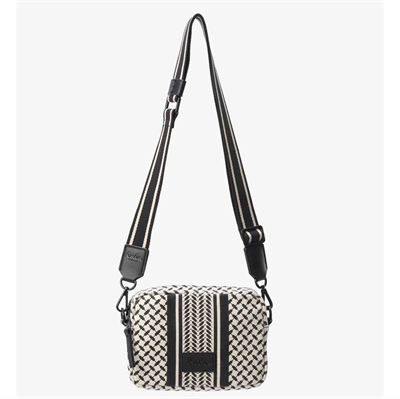 Lala Berlin Taske Crossbody Milly hertage stripe Black