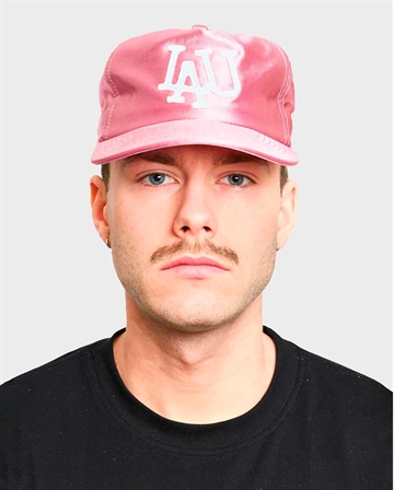 LAU LAU Baseball Cap Pink Satin