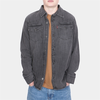 Levis Junior Denim Shirt washed black