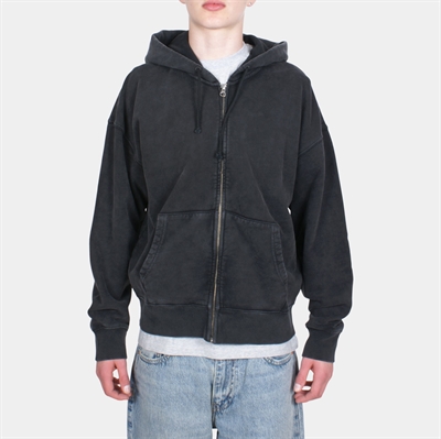 Levis Hayes Boxy Full Zip Grunge Wash Jet Black