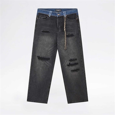 Lost Boys Archives Frayed Jeans Stonewashed Blue