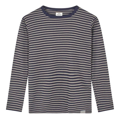 Mads Nørgaard Tee Tobino L/S Charcoal Gray / Deep Well