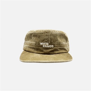 White Coffee Military Logo Cap Beige