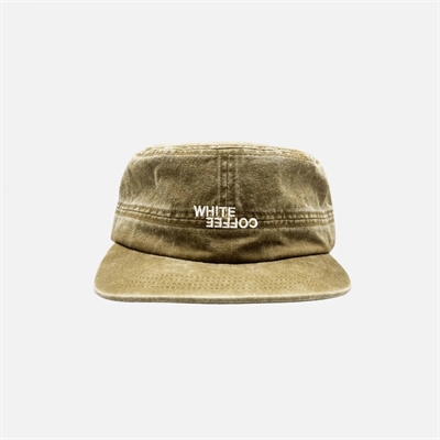 White Coffee Military Logo Cap Beige