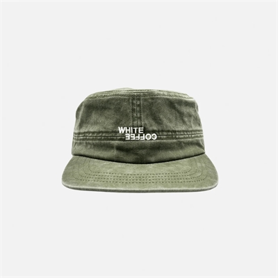 White Coffee Military Logo Cap Green