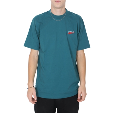 Pasteelo T-shirt Embroided O.G. s/s Dark Teal