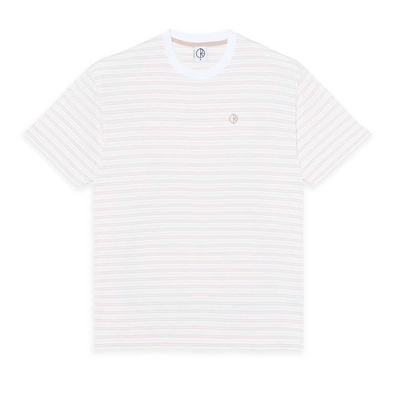 Polar Skate Co Stripe Tee White / Taupe