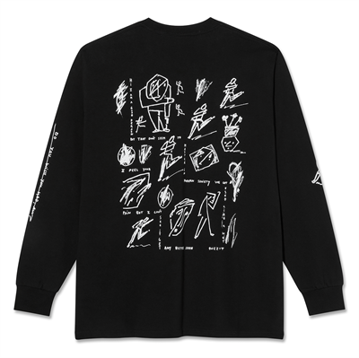 Polar Skate Co T-shirt l/s Sad At Times Black