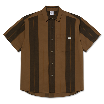 Polar Skate Co Shirt Mitchell Brown Block Stripe