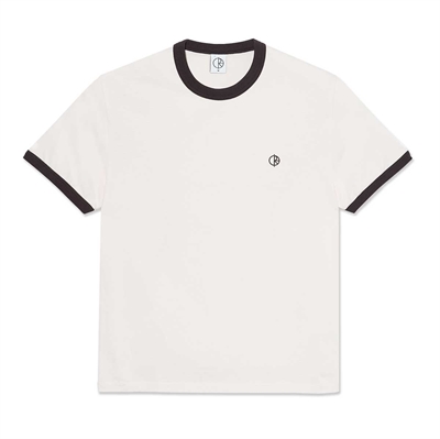Polar Skate Co Ringer Tee Ivory / Chocolate