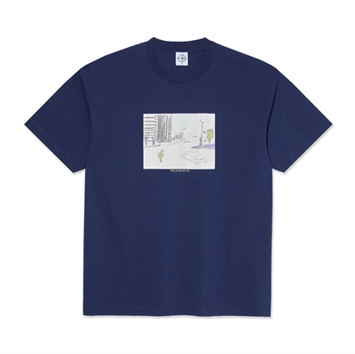 Polar Skate Co Tee Downtown Drak Blue