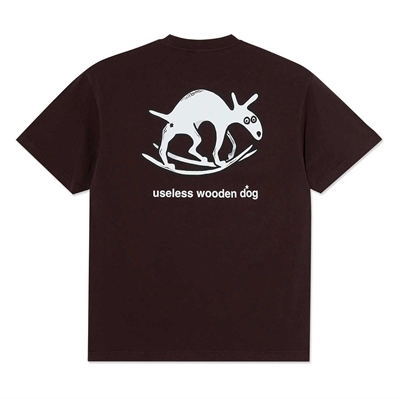 Polar Skate Co Tee Useless Wooden Dog Chocolate