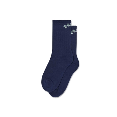 Polar Skate Co Rib Socks College Logo Dark Blue