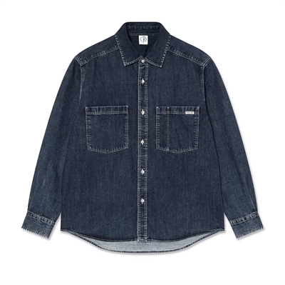Polar Skate Co Mike L/S Shirt Denim Washed Blue