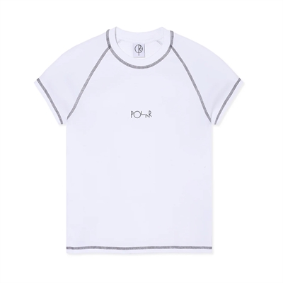 Polar Skate Co Baby Tee Script Logo White / Graphite