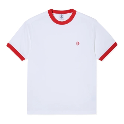Polar Skate Co Ringer Tee White / Red