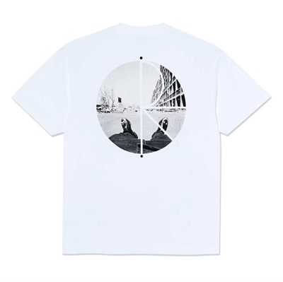 Polar Skate Co Fill Logo T-shirt Happy Sad White