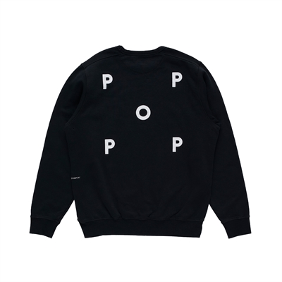 Pop Trading Company Logo Crewneck Sweat Black/White