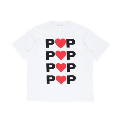 Pop Trading Company Hearts T-shirt White