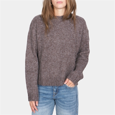 Rosemunde Tulip Wool Blend O-neck Brown/Grey Melange