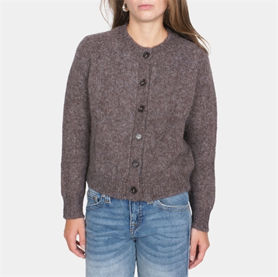 Rosemunde Tulip Wool Blend Cardigan Brown/Grey Melange