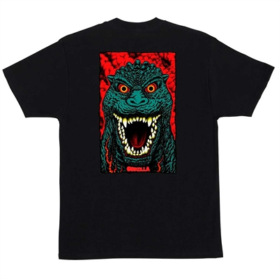 Santa Cruz X Godzilla T-shirt Destroyer Stripes Black