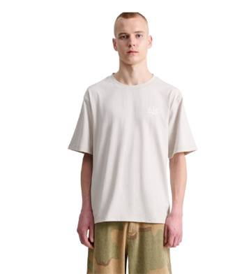 Alis Sid Oversized Fit T-shirt W. Chest Print Solid Antartica Off White