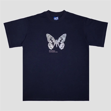 Bye Jeremy Butterfly tee navy