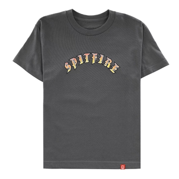 SPITFIRE T-shirt S/S Old E Charcoal Grey