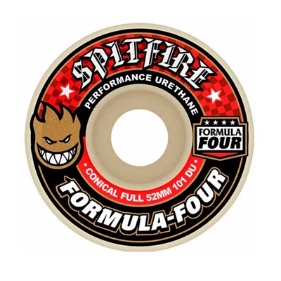 Spitfire Wheels FORMULA FOUR CONICAL Full 101 DURO Red