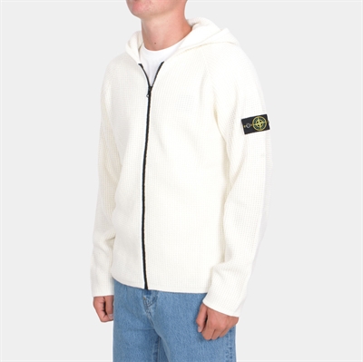 Stone Island Jr. Strik Zip Hoodie Off White / Natural