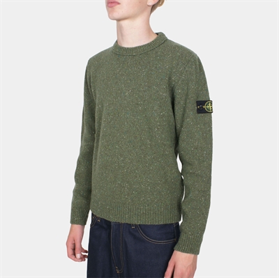 Stone Island Jr. Crewneck Knit sweater Green melange V005G
