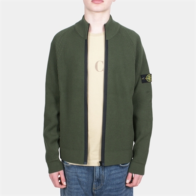 Stone Island Jr. Cardigan Military Green
