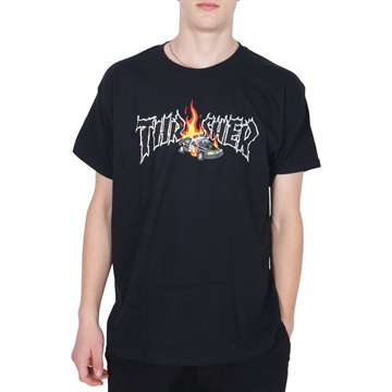 Thrasher T-shirt s/s Black Cop Car Logo