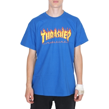 Thrasher T-shirt s/s Flame Logo Royal Blue