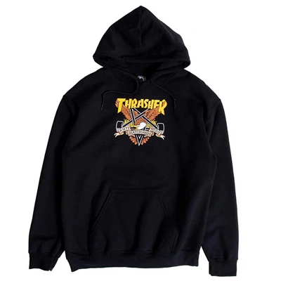 Thrasher x Antihero Hoodie Eaglegram Black